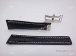 Breitling Black Leather Strap 24mm - Replacement Replica Watch Bracelets
